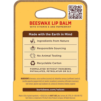 Burt's Bees Moisturizing Lip Balm – Less-Is-More Beauty Counter Essential, Unscented-Look Finish