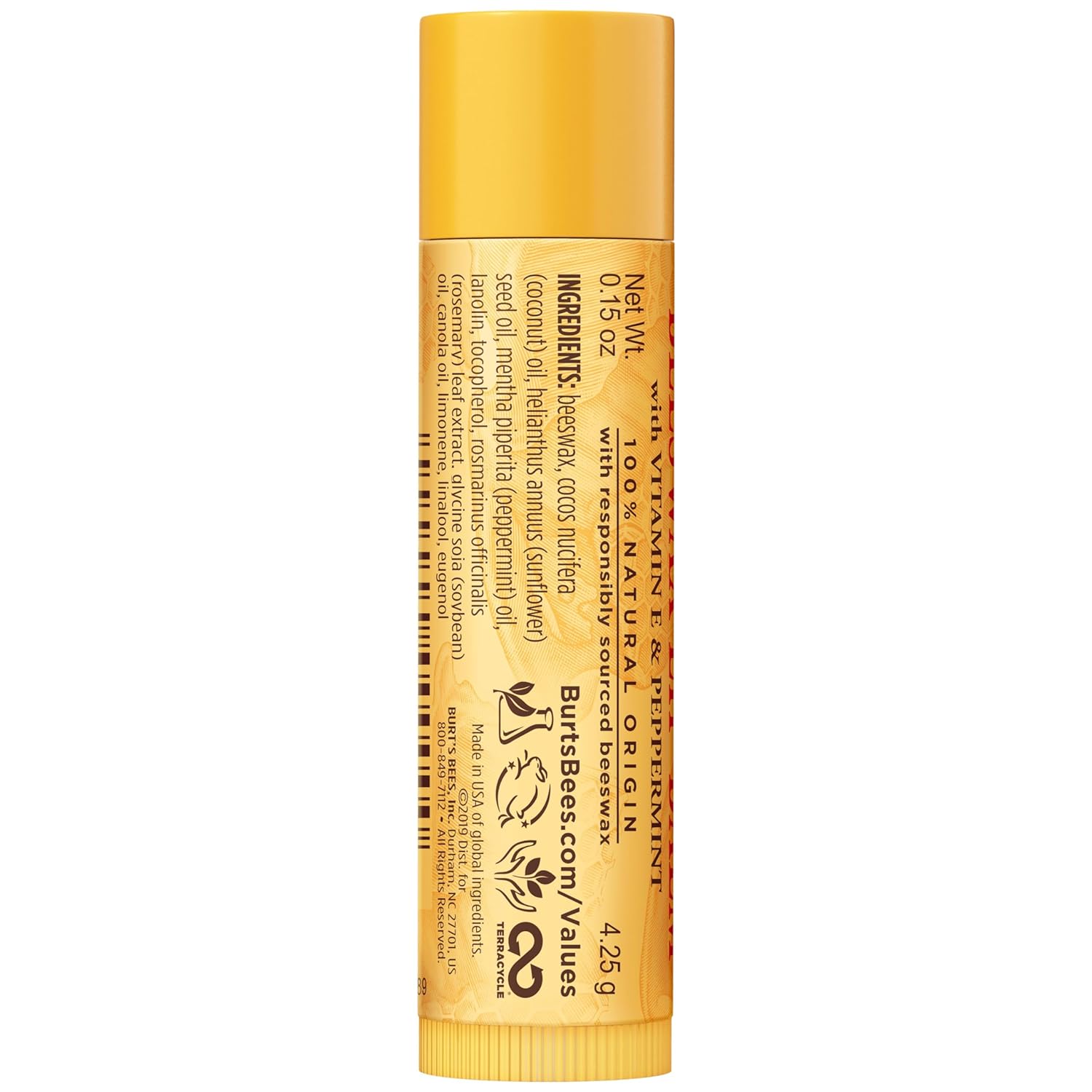 Burt's Bees Natural Origin Lip Moisturizer Bulk – Non-Toxic Self-Care Staple for Wellness and Sensitive Skin Routines