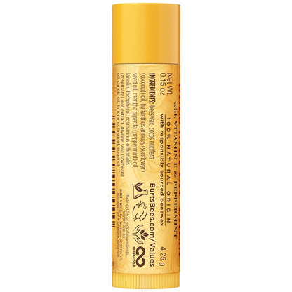 Burt's Bees Natural Origin Lip Moisturizer Bulk – Non-Toxic Self-Care Staple for Wellness and Sensitive Skin Routines
