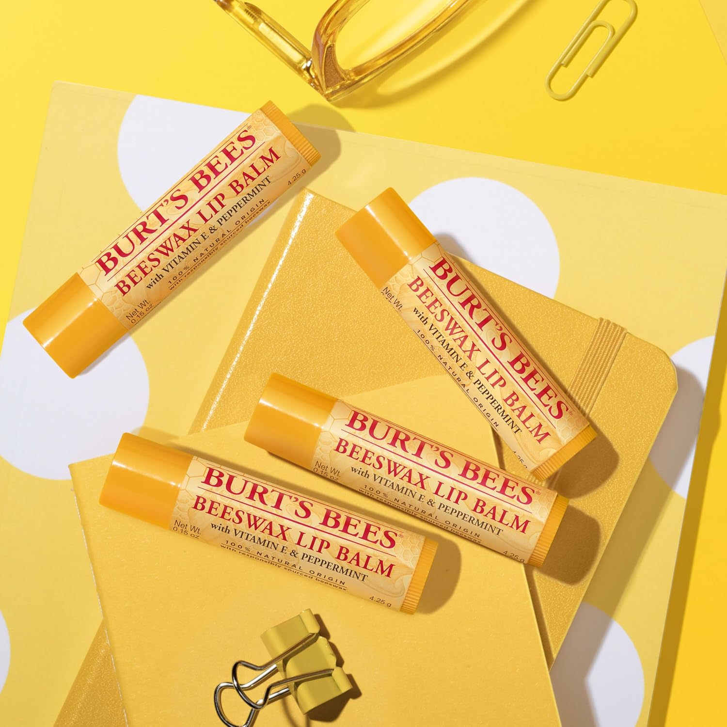 Burt's Bees Natural Origin Lip Moisturizer Bulk – Non-Toxic Self-Care Staple for Wellness and Sensitive Skin Routines