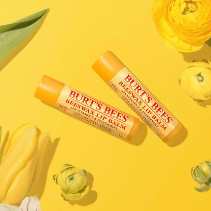 Burt's Bees Natural Origin Lip Moisturizer Bulk – Non-Toxic Self-Care Staple for Wellness and Sensitive Skin Routines