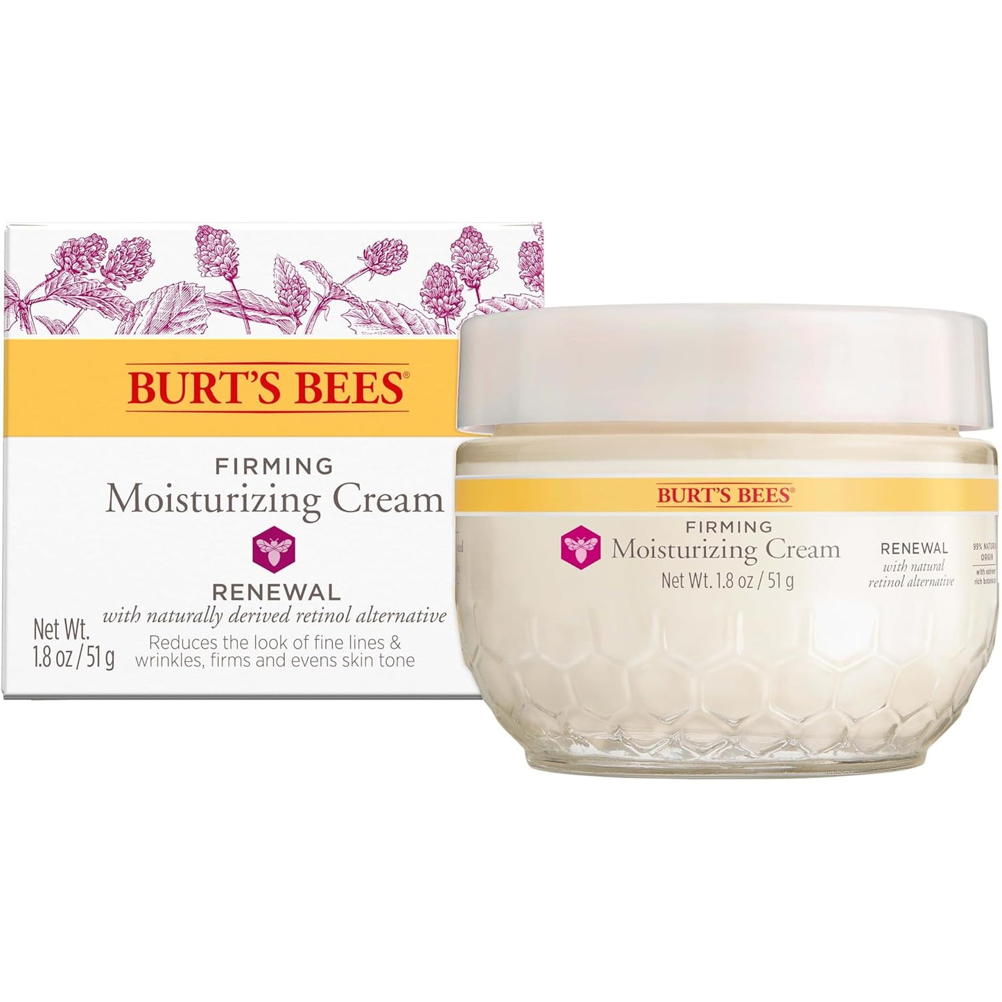 Burt's Bees Renewal Day and Night Cream Set – Birthday Gift for Mom Who Loves Clean Anti-Aging Skincare