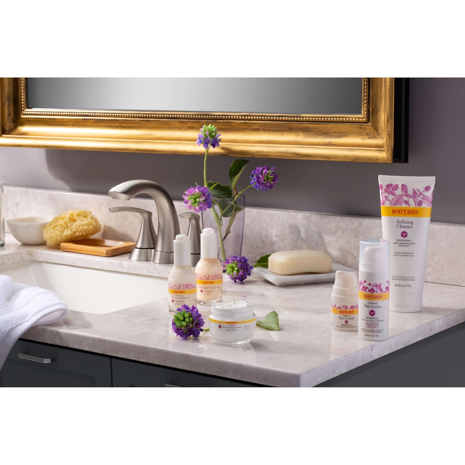 Burt's Bees Renewal Day and Night Cream Set – Birthday Gift for Mom Who Loves Clean Anti-Aging Skincare