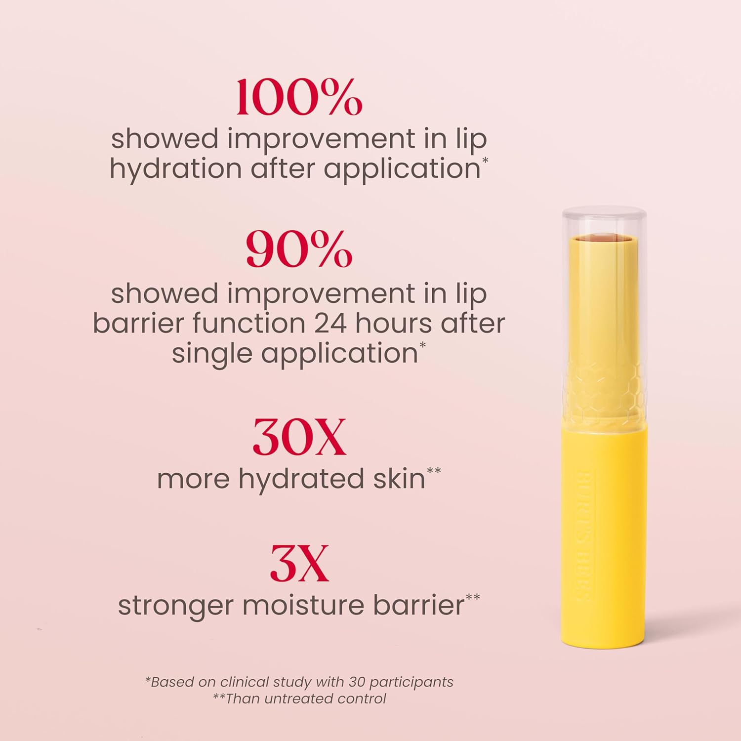 Burt's Bees Tinted Boosted Balm – Daily Lip Care Ritual with Vitamin C and E, Soft Mauve Tint for Wellness Routines