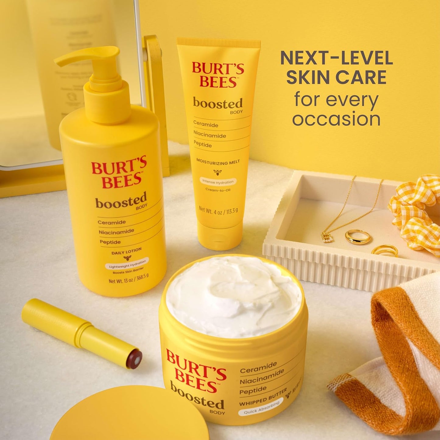 Burt's Bees Tinted Boosted Balm – Daily Lip Care Ritual with Vitamin C and E, Soft Mauve Tint for Wellness Routines
