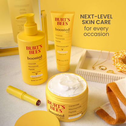 Burt's Bees Tinted Boosted Balm – Daily Lip Care Ritual with Vitamin C and E, Soft Mauve Tint for Wellness Routines