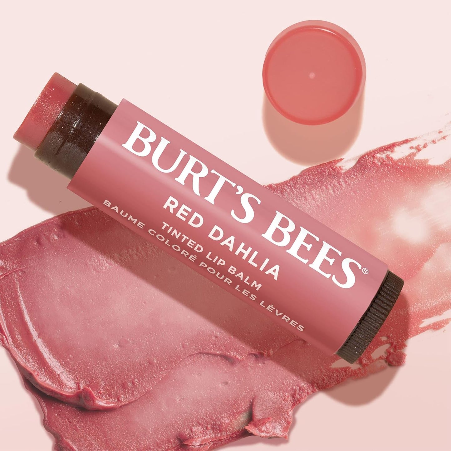 Burt's Bees Tinted Lip Balm – Travel Size Lip Moisturizer for Camping Trips, Durable 0.3 oz Tube for the Trail