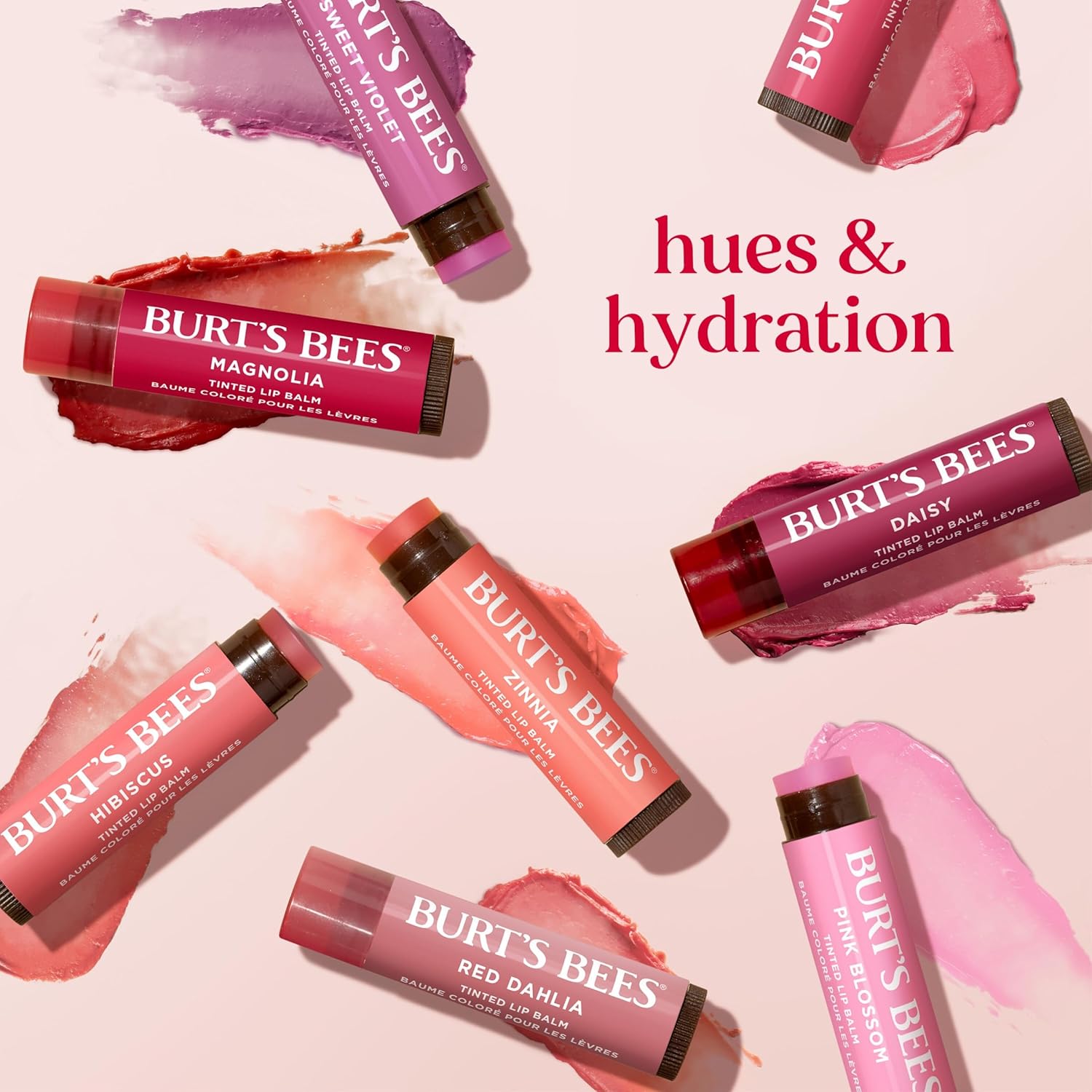 Burt's Bees Tinted Lip Balm – Travel Size Lip Moisturizer for Camping Trips, Durable 0.3 oz Tube for the Trail