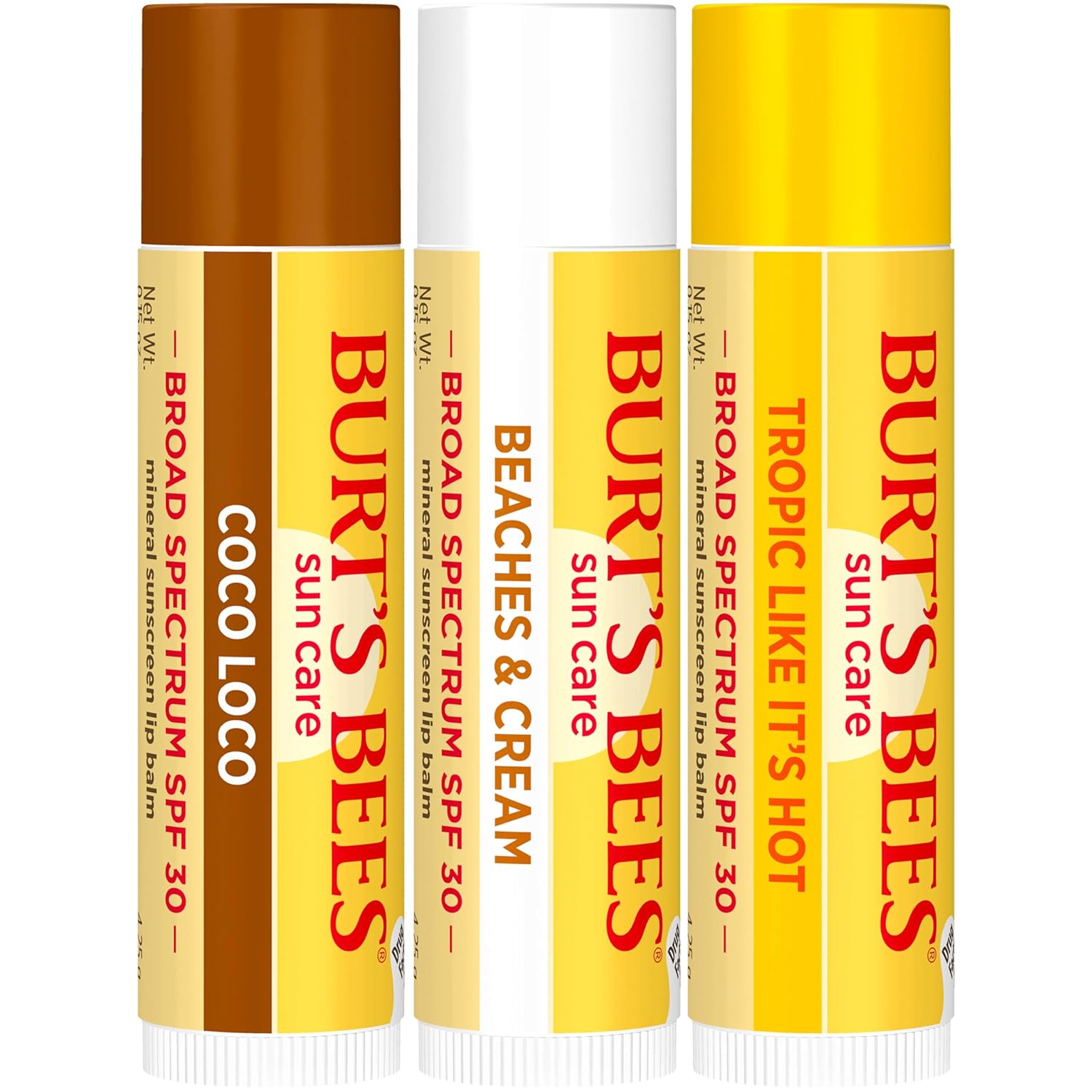 Burt's Bees Tropical Lip Balm Trio Island Getaway – Stocking Stuffer and Care Package Favorite