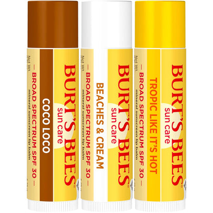Burt's Bees Tropical Lip Balm Trio Island Getaway – Stocking Stuffer and Care Package Favorite