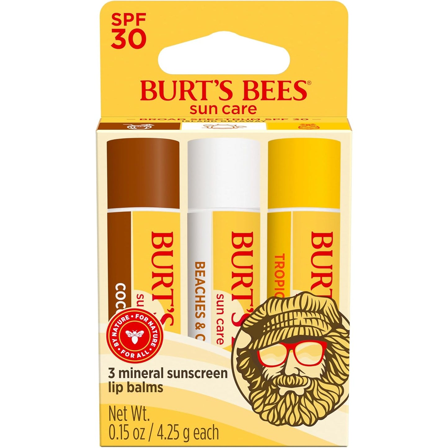 Burt's Bees Tropical Lip Balm Trio Island Getaway – Stocking Stuffer and Care Package Favorite