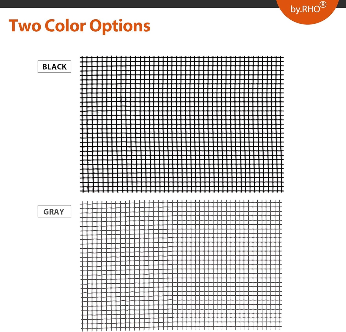 by.RHO Window Screen Repair Tape – Discreet Black and Gray Fiberglass Patch, Clean Invisible-Look Screen Fix