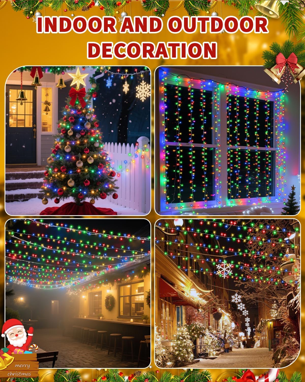 BZBANRN 403ft UL Certified Christmas Lights Cool to Touch, Flameless String Lights Safe for Bedroom, Nursery, and Home with Pets