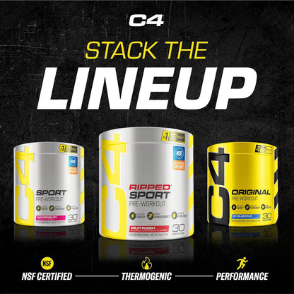 C4 Ripped Sport Pre Workout Powder – Pre-Training Stack for Busy Professionals Who Squeeze Workouts Between Meetings