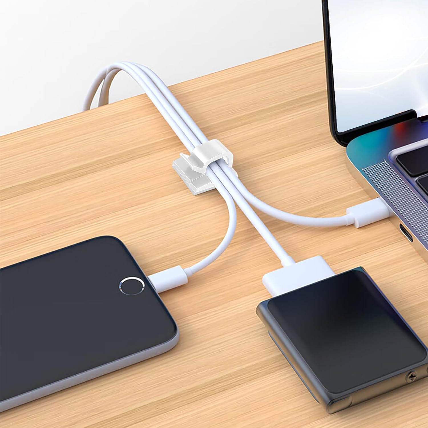 Cable Tidy Co. Clear Wire Clips – Streamlined Wall Cable Management for Modern Spaces