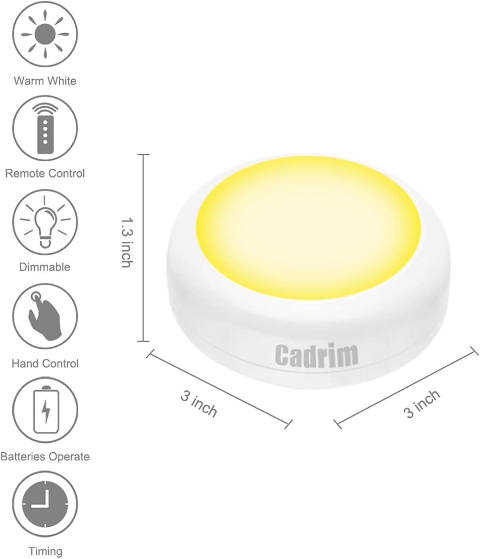 Cadrim Puck Lights - Thoughtful Housewarming Gift for New Homeowners and First Apartment Dwellers