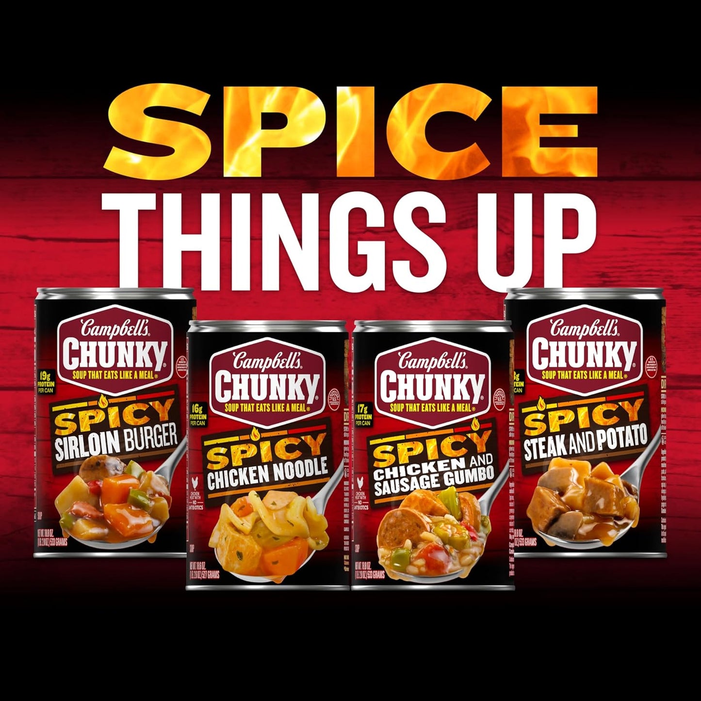 Campbell's Chunky Spicy Sausage Mac Soup, 18.8 oz Can – Quick Desk Lunch for Busy Professionals and Remote Workers