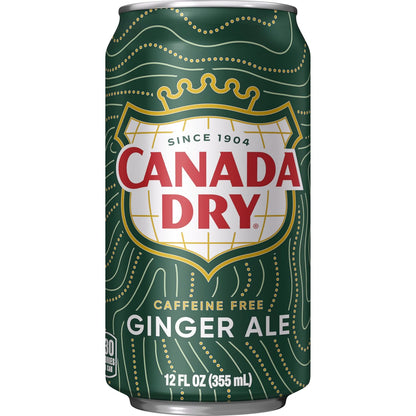 Canada Dry Ginger Ale Soda – Portable BBQ and Patio Mixer, 12 fl oz Cans 12 Pack