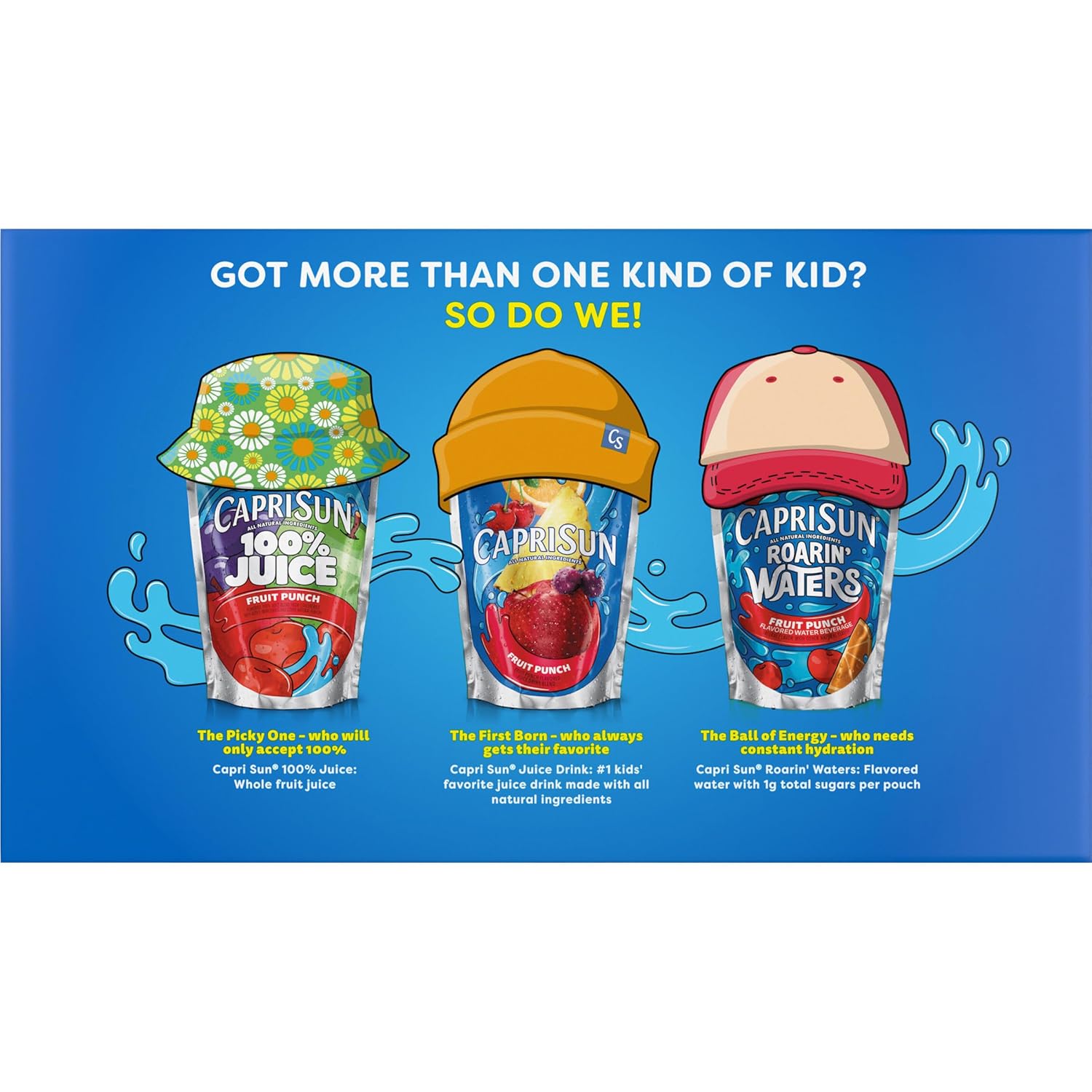 Capri Sun Lemonade Juice Blend – 10 Single-Serve Pouches for Simple, No-Prep Kids' Hydration, 6 fl oz