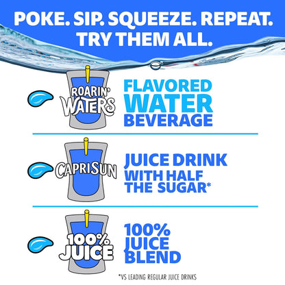 Capri Sun Roarin' Waters Tropical Punch – Low-Sugar Fridge Stock Drink for Health-Conscious Families, 40 ct