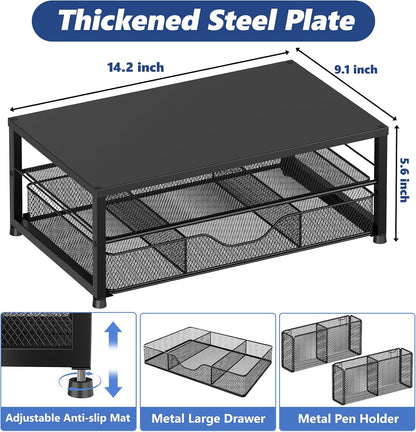 carbon steel frame with powder-coated, rust-resistant, scratchproof finish