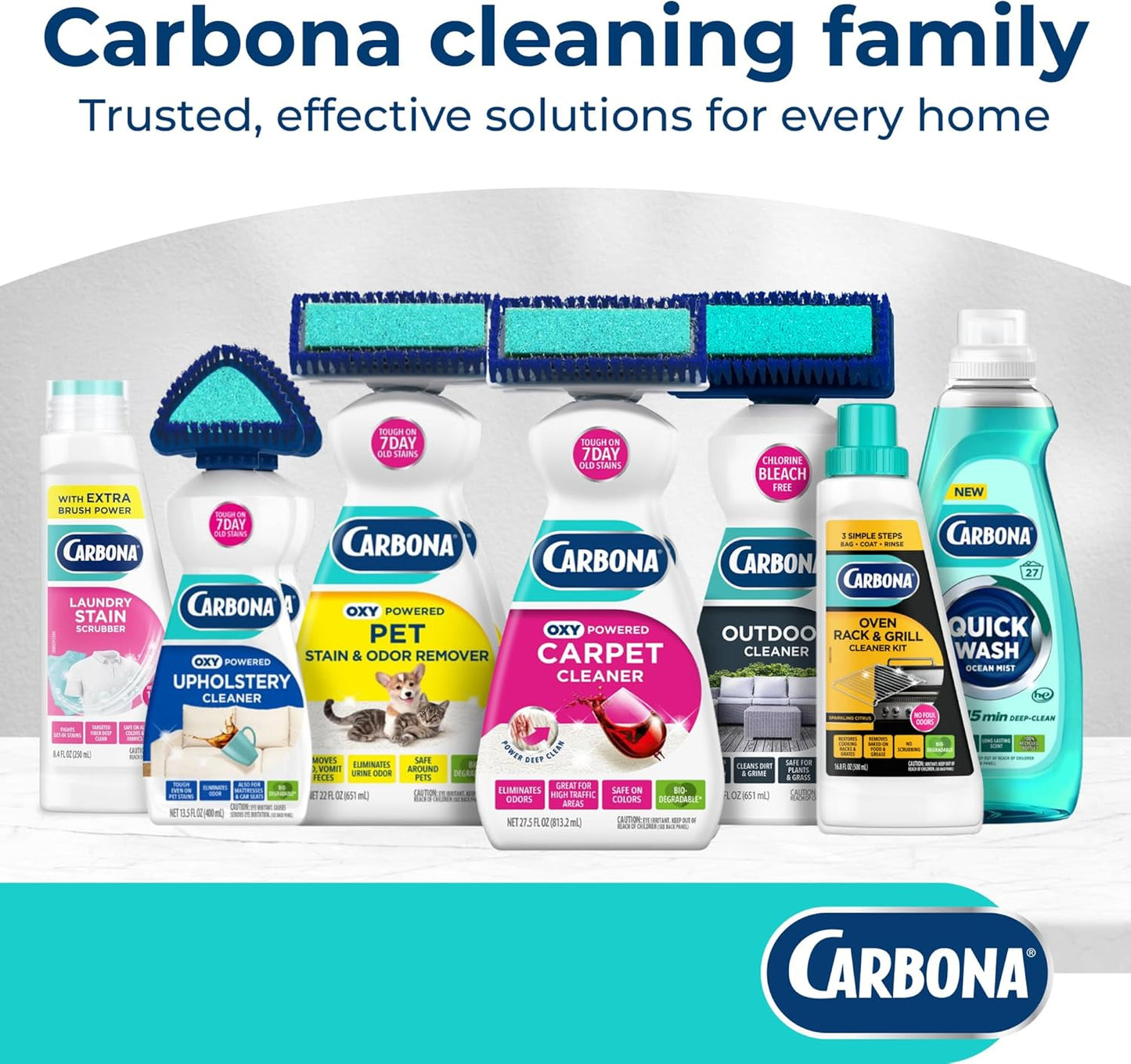 Carbona Laundry Stain Scrubber & Remover – Single-Bottle Stain Solution for Cotton, Wool, and Blend Wardrobes, Clutter-Free Laundry Room