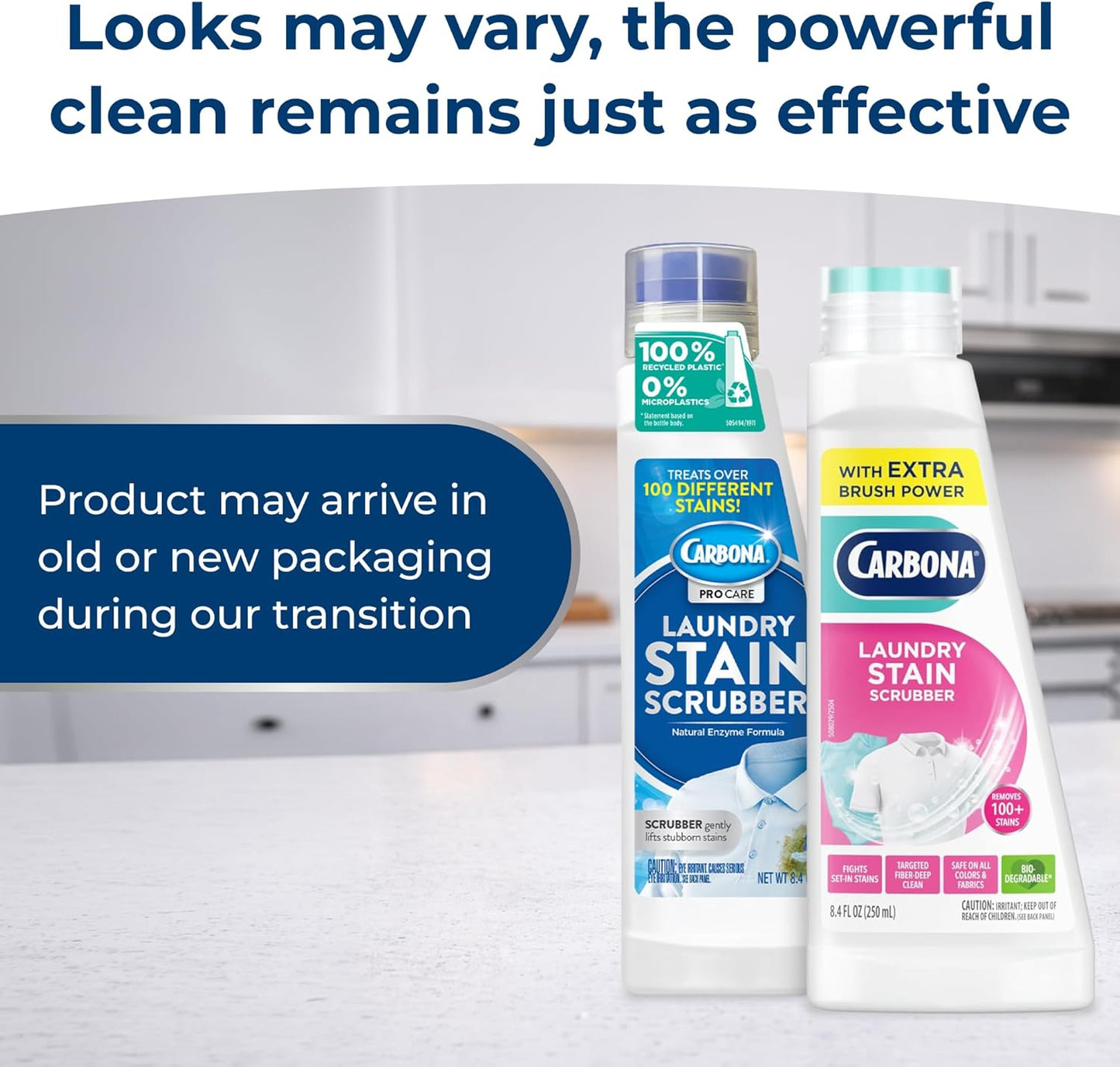 Carbona Laundry Stain Scrubber & Remover – Single-Bottle Stain Solution for Cotton, Wool, and Blend Wardrobes, Clutter-Free Laundry Room