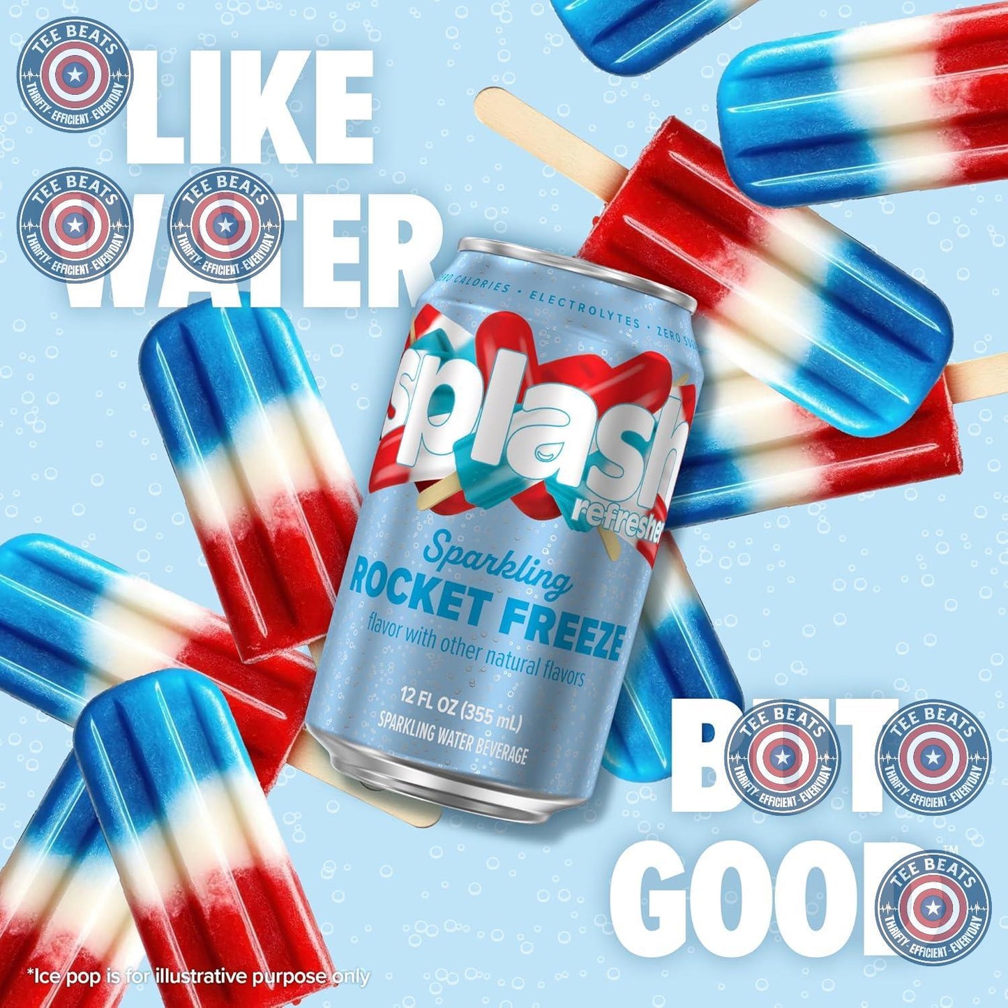 carbonated seltzer base with effervescent bubbles
