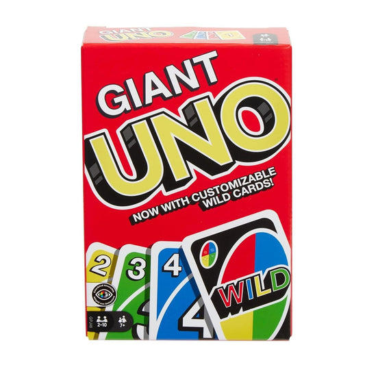 cards three times the size of standard uno for high visibility