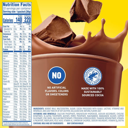 Carnation Breakfast Essentials Chocolate Protein Shake Mix – Desk-Side Nutrition for Back-to-Back Meetings and Commute Fuel, 22 ct Box