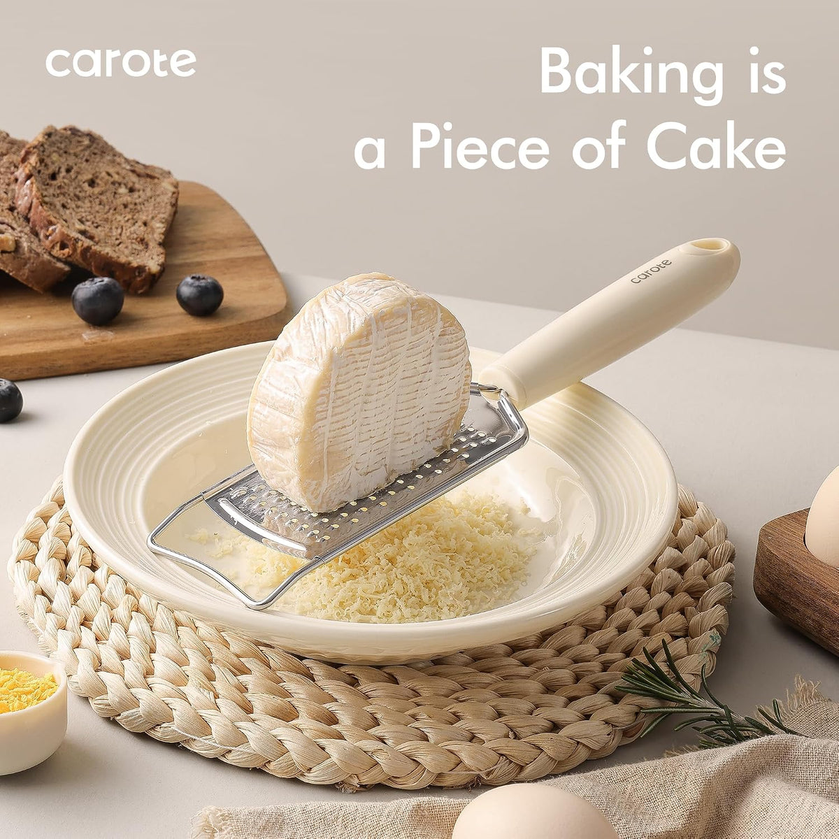 CAROTE 22-Piece Silicone Utensil Set in Cream White – All-in-One Minimalist Kitchen Solution