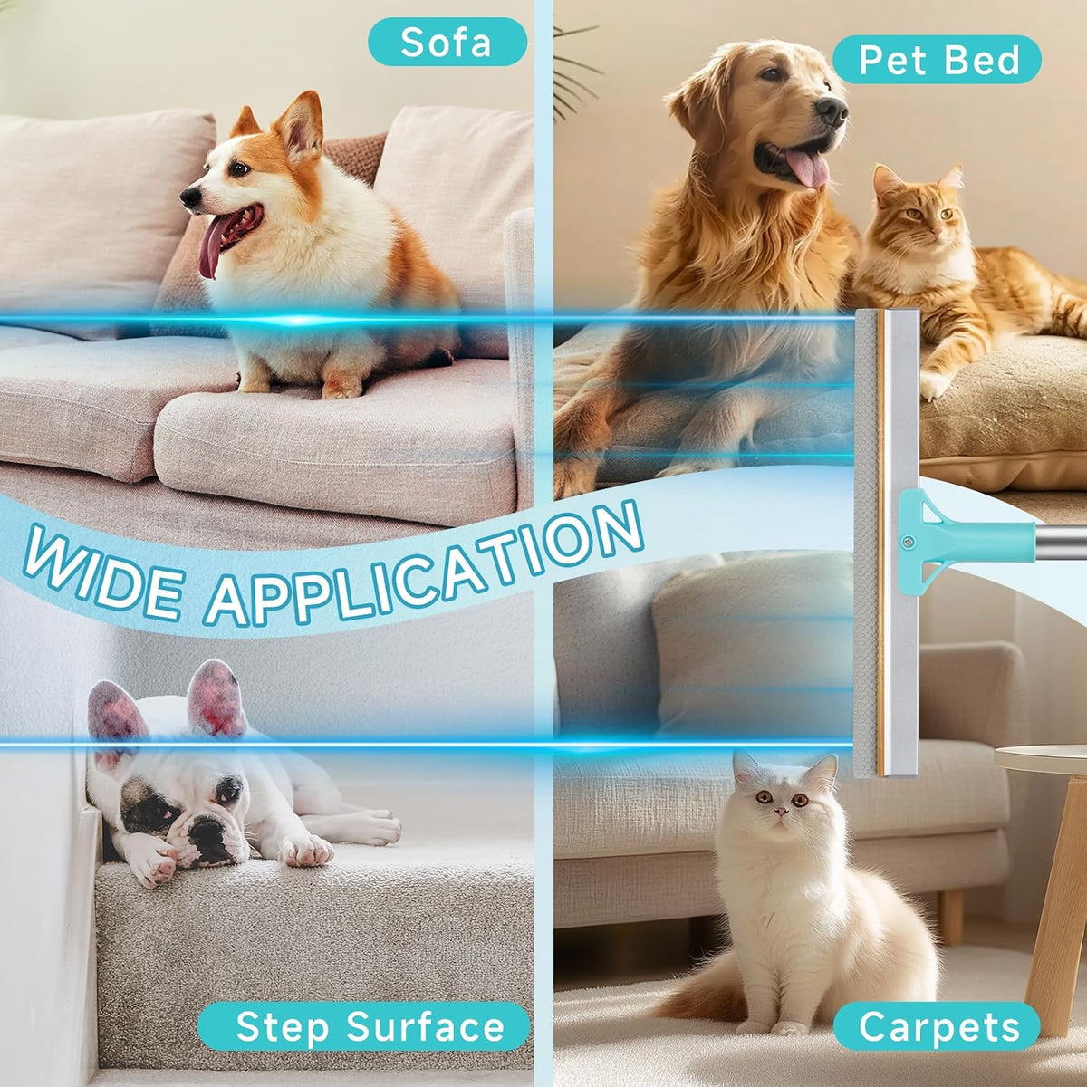 Carpet Rake for Pet Hair Removal Tool – Clutter-Free Living for Modern Minimalist Homes