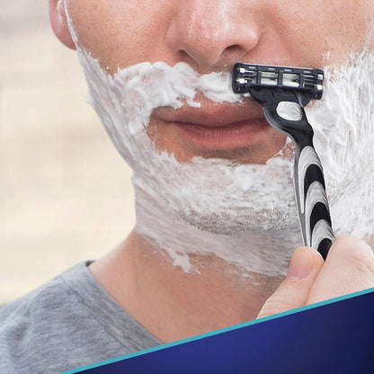 cartridge rated for 15 comfortable shaves per refill