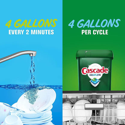 Cascade Complete Dishwasher Detergent – Fresh Lemon ActionPacs for Open-Plan Dining Areas, 78 Count