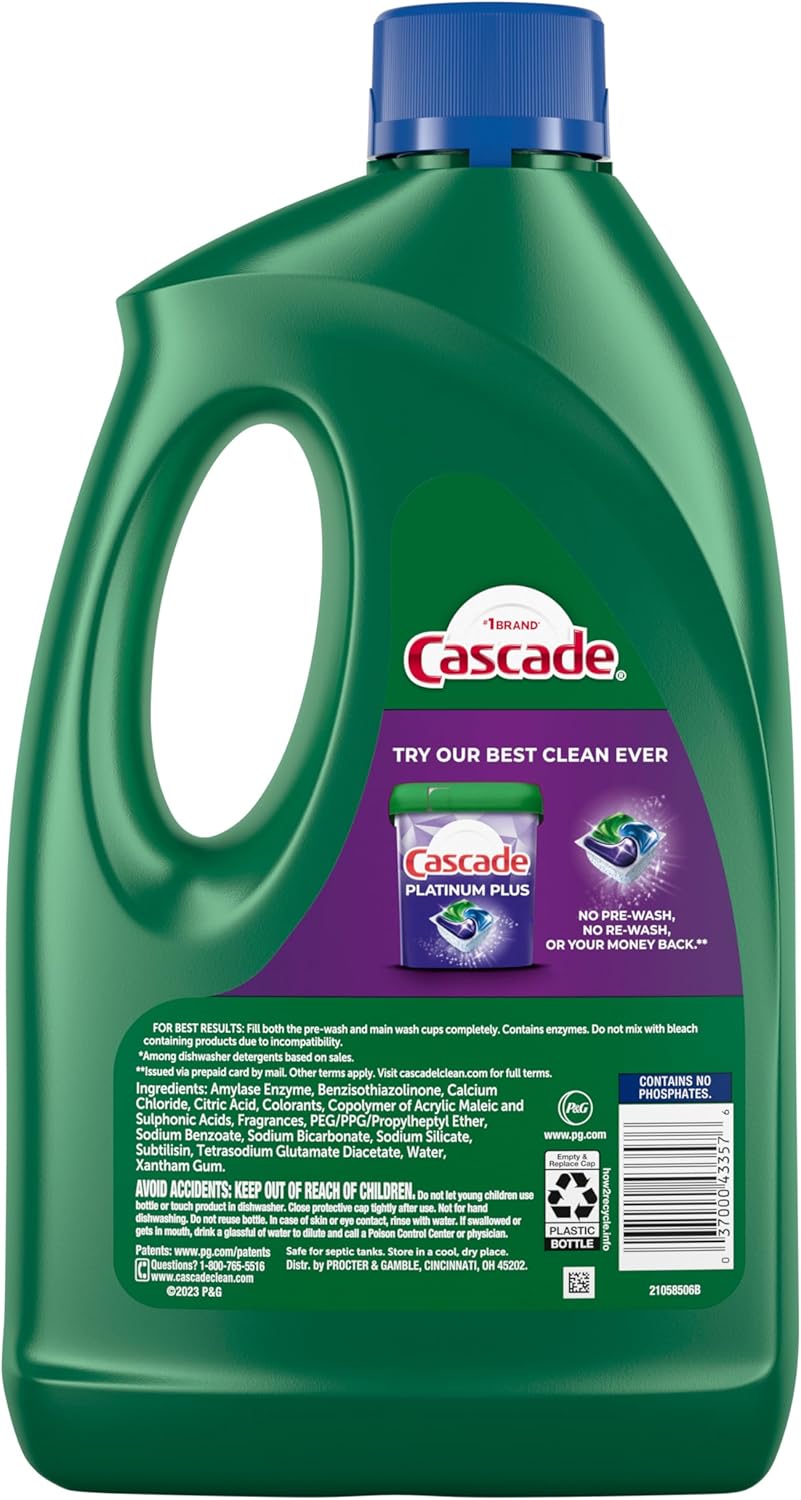 Cascade Complete Dishwasher Gel – Neutral Citrus Dish Soap for Intentional Kitchens
