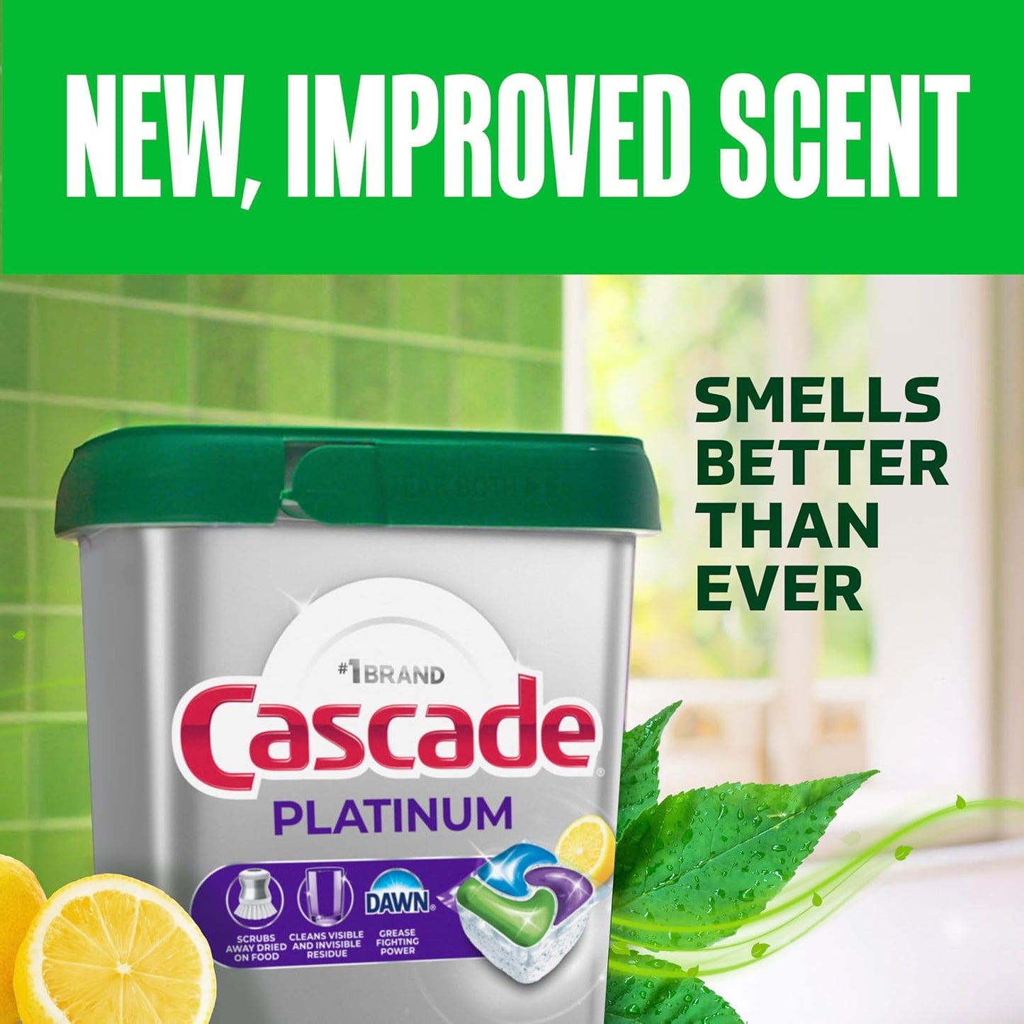 Cascade Platinum ActionPac Detergent – Eco-Conscious Home Ritual, Phosphate-Free Dishwashing
