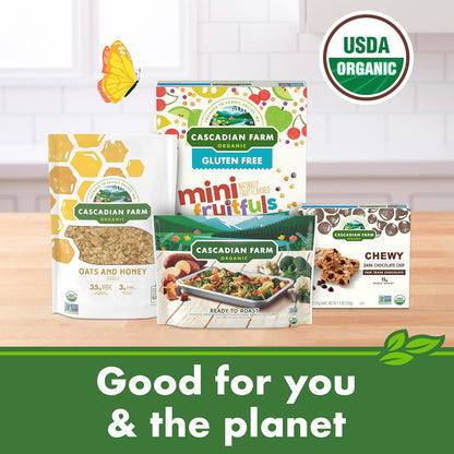 Cascadian Farm Organic Raisin Bran Cereal – No Sugar-Coated Raisins for Kids' Lunchbox Prep