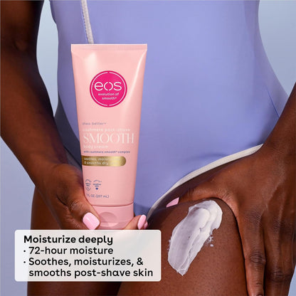 cashmere smooth complex with shea butter (nourish), cocoa butter (hydrate), and argan butter (soothe)