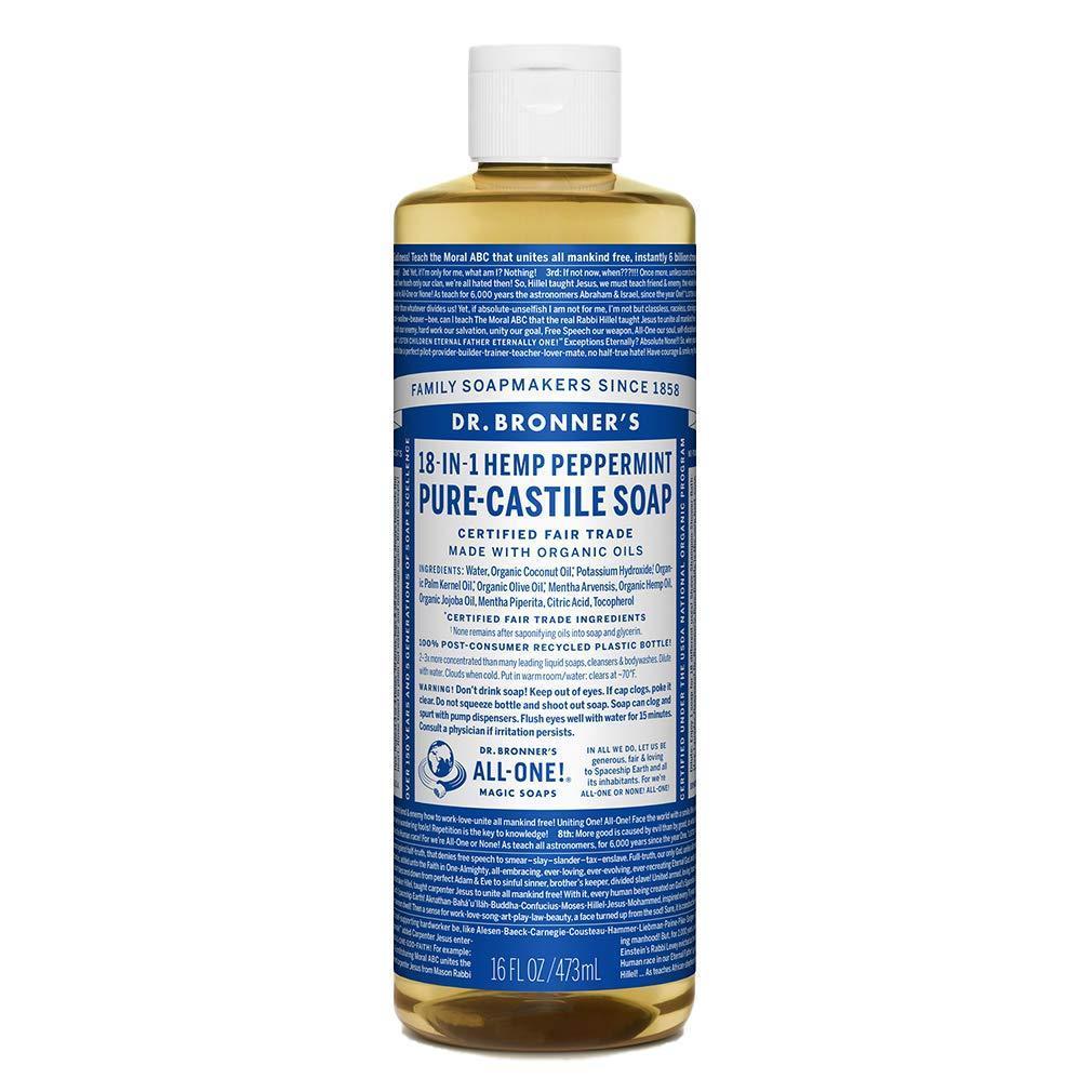 castile liquid soap base made from organic coconut, olive, and jojoba oils