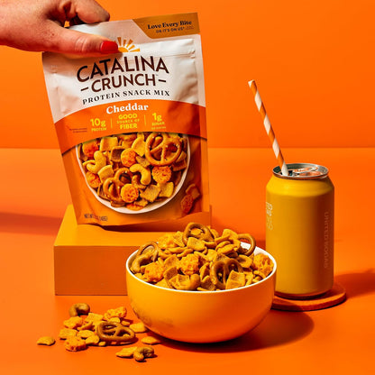 Catalina Crunch Protein Snack Mix – Kid Lunchbox Snack with 10g Protein and Only 1g Sugar, Cheddar