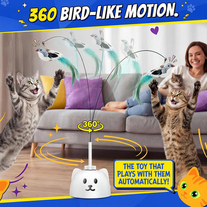 CATPICK Automatic Interactive Cat Toy, Hands-Free Enrichment for the Home Office