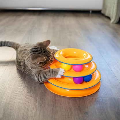 Catstages Tower of Tracks Cat Toy – Thoughtful Birthday Gift for Cat Moms, Interactive Indoor Enrichment