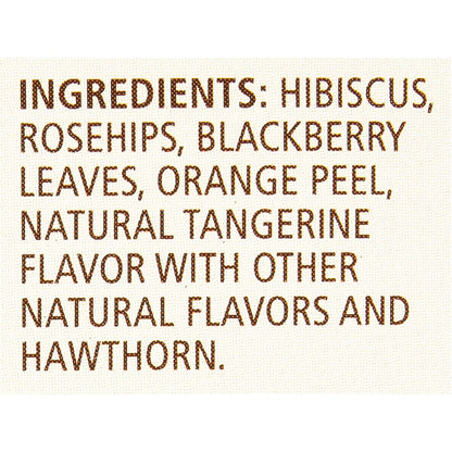 Celestial Seasonings Tangerine Orange Zinger Herbal Tea – Evening Mindfulness Brew for the Home Office Desk, 20 Bags