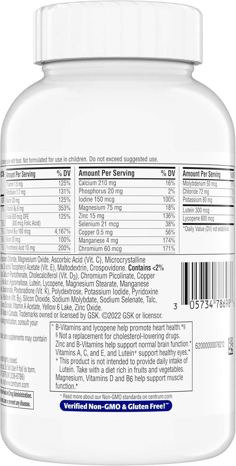 Centrum Silver Minis Multivitamin for Men 50+ – Intentional Wellness in a 50% Smaller, Easy-Swallow Daily Tablet