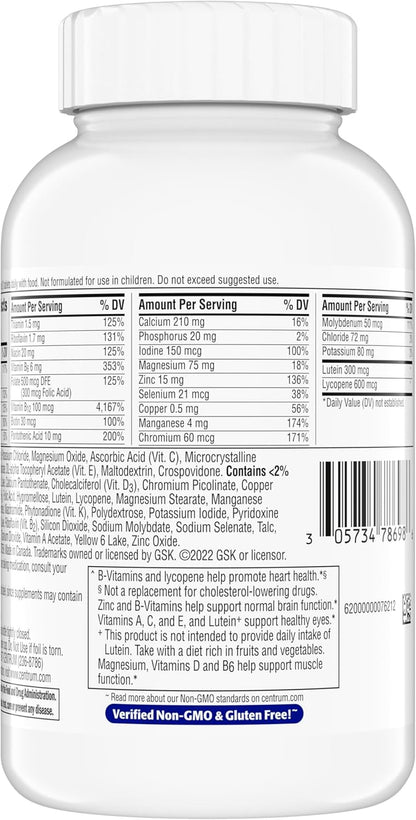 Centrum Silver Minis Multivitamin for Men 50+ – Intentional Wellness in a 50% Smaller, Easy-Swallow Daily Tablet