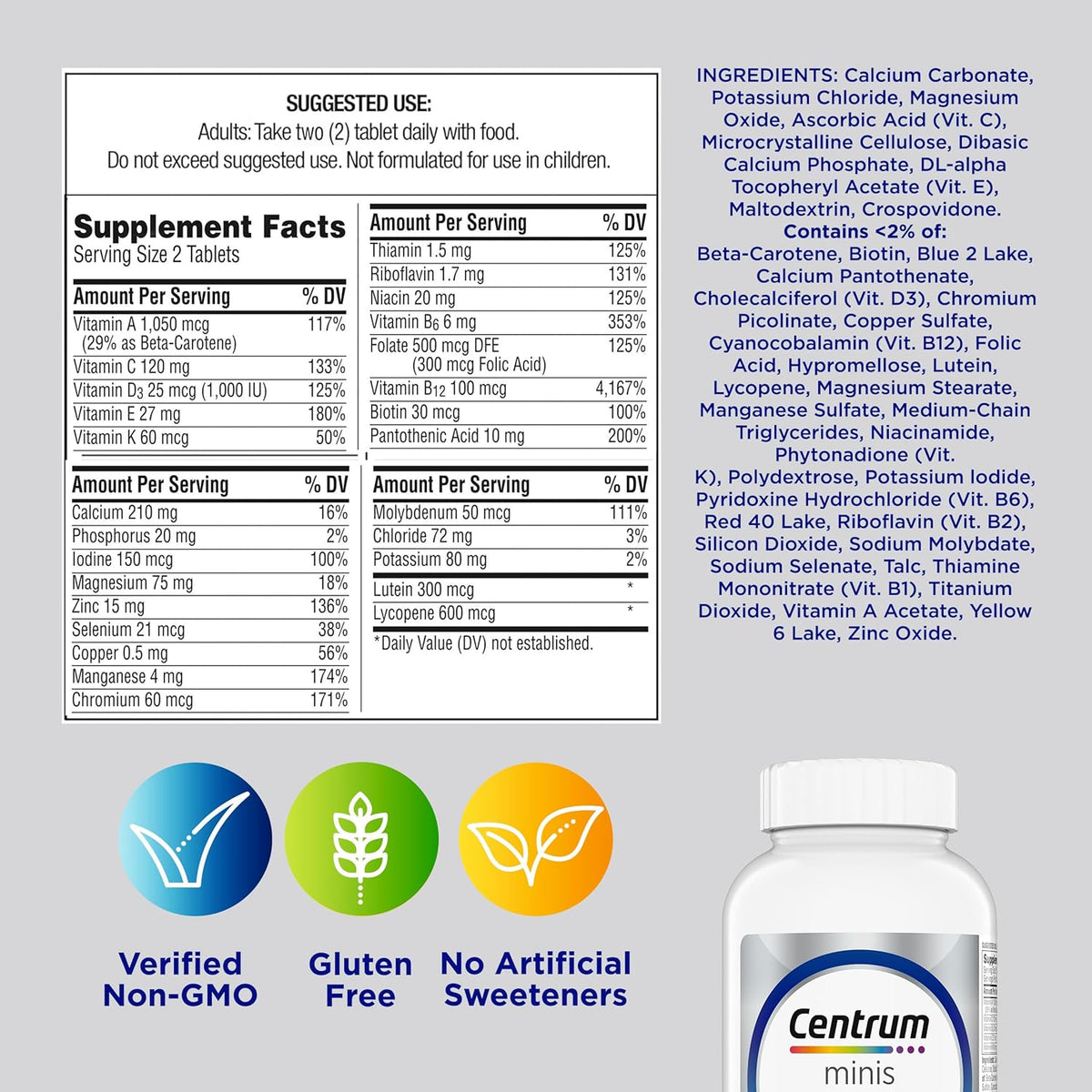Centrum Silver Minis Multivitamin for Men 50+ – Intentional Wellness in a 50% Smaller, Easy-Swallow Daily Tablet