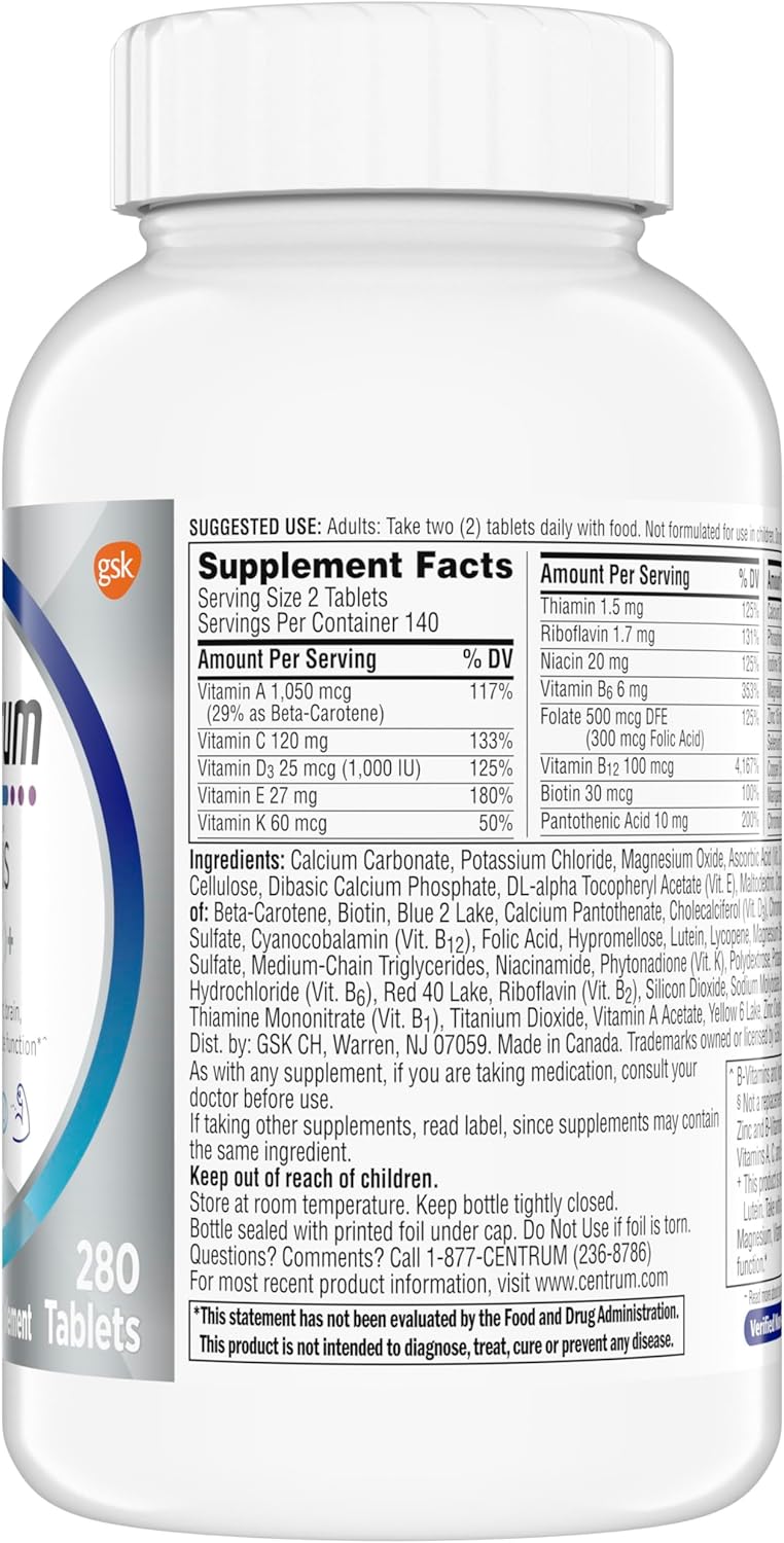 Centrum Silver Minis Multivitamin for Men 50+ – Intentional Wellness in a 50% Smaller, Easy-Swallow Daily Tablet