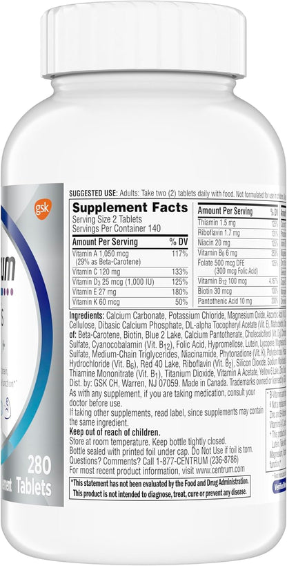 Centrum Silver Minis Multivitamin for Men 50+ – Intentional Wellness in a 50% Smaller, Easy-Swallow Daily Tablet