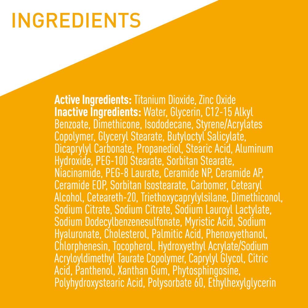 CeraVe 100% Mineral Sunscreen SPF 50 – Morning Skincare Ritual for Sensitive Skin, Ceramide Hydrating Face SPF
