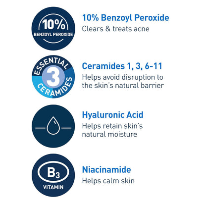 CeraVe Acne Foaming Cream Wash – Thoughtful Skincare Gift for Teens and College Students